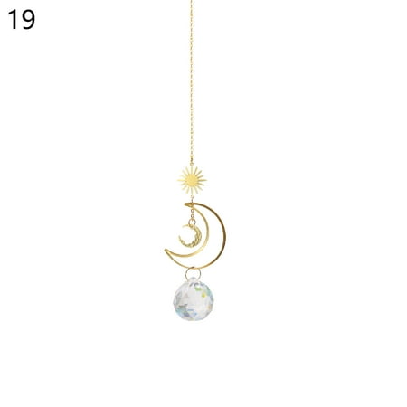 

Wanwan Suncatcher Pendant Eye-catching Decorative Glass Faux Crystal Suncatcher Rainbow Prism Pendant Home Decoration