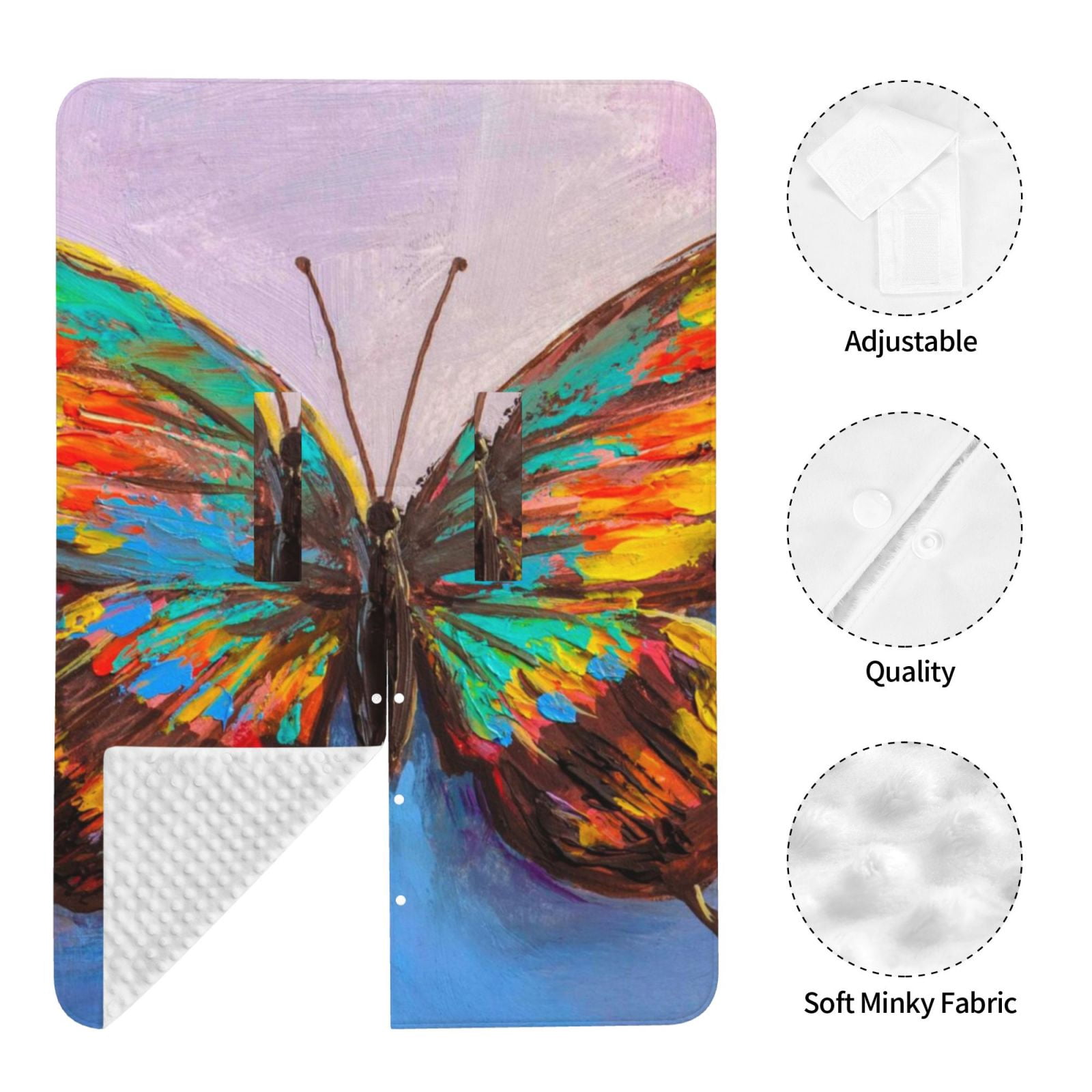 Naloa Oil Painting Beautiful Butterfly Baby Car Seat Cover, Breathable Baby Carrier Cover, Multiuse Baby Carrier Cover & Nursing Breastfeeding Cover