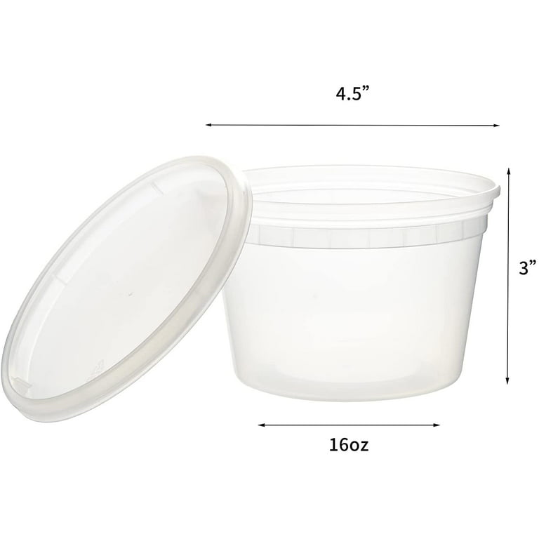 Food Storage Containers, 3 Pack(760ml, 1150ml, 1500ml) Plastic Containers  with Lids, Deli, Slime, Soup, Meal Prep Containers, BPA Free, Leakproof