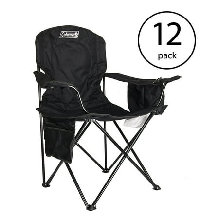 Coleman Cooler Quad Chair - Coleman Cooler Quad Chair with Built-In Cooler and Cup Holder, Black (12 Pack)