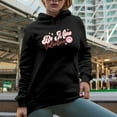 thumbnail image 2 of Distressed Retro Be Mine Valentine, Valentine's Day Art Merch Gift, Black Hooded Sweatshirt or Hoodie, Medium, 2 of 5