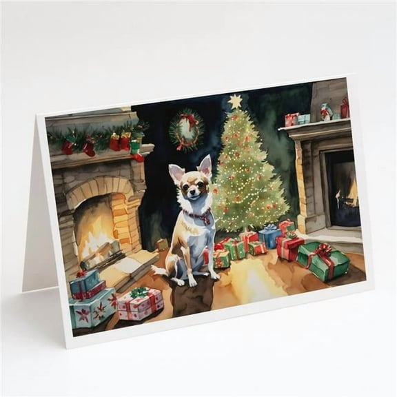 Chihuahua Christmas Greeting Cards and Envelopes Pack of 8 7 in x 5 in