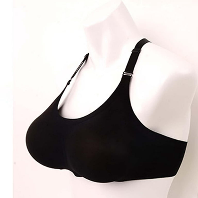  ANMUR Sexy Lace Mastectomy Bras for Women Breast Prosthesis  Pocket Bandeau Bra Fake Boobs Underwear Wireless (Color : Black, Size :  M/Medium) : Clothing, Shoes & Jewelry