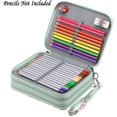 thumbnail image 4 of Zippered Pencil Case-Canvas 72 Slots Handy Pencil Holders with Printing Pattern for Prismacolor Watercolor Pencils, Crayola Colored Pencils, Marco Pencils Rose, 4 of 7