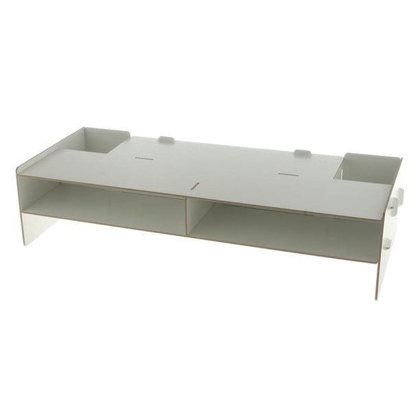 Soporte elevador para computadora de escritorio - Almacenamiento de oficina Blanco