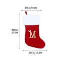 thumbnail image 6 of Holloyiver 17.7 Inches Monogram Christmas Stockings Red Velvet with White Super Soft Plush Cuff Embroidered Xmas Stockings Decorations for Family Holiday Season Decor, 6 of 9