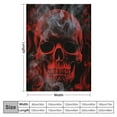 thumbnail image 4 of ONETECH Red Skull Blanket Comfort Warmth&nbsp;Cozy&nbsp;Air&nbsp;Conditioning&nbsp;Machine Wash Black&nbsp;and&nbsp;White Rose&nbsp;Skull&nbsp;Sherpa&nbsp;Blanket&nbsp;(Throw&nbsp;) (Red Skull), 4 of 6