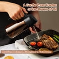 thumbnail image 6 of YARRAMATE 16oz/470ml Oil Sprayer for Cooking w/ Stickers, 2 in 1 Light Blocking Dark Amber Glass Olive Oil Dispenser Bottle for Air Fryer, BBQ (Black), 6 of 8