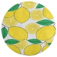 thumbnail image 3 of Lemon Print Lemon Leaves Round Carpet Circle Rug Outdoor Patio Area Rug Washable Large Area Rugs Hallway Room Decor Fitness Mats, 3 of 8