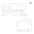 thumbnail image 4 of Gewnee 86.6”3-Seater Sofa Couch,Teddy Velvet Extra-Wide Deep Sofa Suitable for Living room, Bedroom, Office, and Reception Room(Beige), 4 of 15