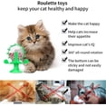 thumbnail image 4 of Juguetes para gatos de interior, juguete interactivo para gatos, dispensador de comida para gatos, juguete giratorio con forma de molino de viento, regalo para gatos (verde), 4 of 5