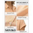 thumbnail image 4 of MOYIKO Short Sleeve Summer Tops for Women Casual Button Down Shirts Striped Business Work Blouses, 4 of 7