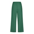 thumbnail image 5 of Women's Pants Fashion Plus Size Pants Comfort High Waisted Wide Leg Drawstring Elastic Trousers Comfy Straight Leg Long With Pockets, 5 of 5