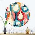 thumbnail image 2 of Designart "Retro-Styled Abstract Drops XII" Modern Geometric Oversized Wall Clock, 2 of 5