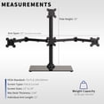 thumbnail image 6 of VIVO Steel Quad Freestanding 3 + 1 Monitor Mount | 4 Screens up to 24", 6 of 8
