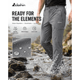 thumbnail image 6 of Clothin Men's Elastic-Waist Travel Pant Stretchy Lightweight Thin Multi-Pockets Quick Dry Breathable(Grey L-30), 6 of 8