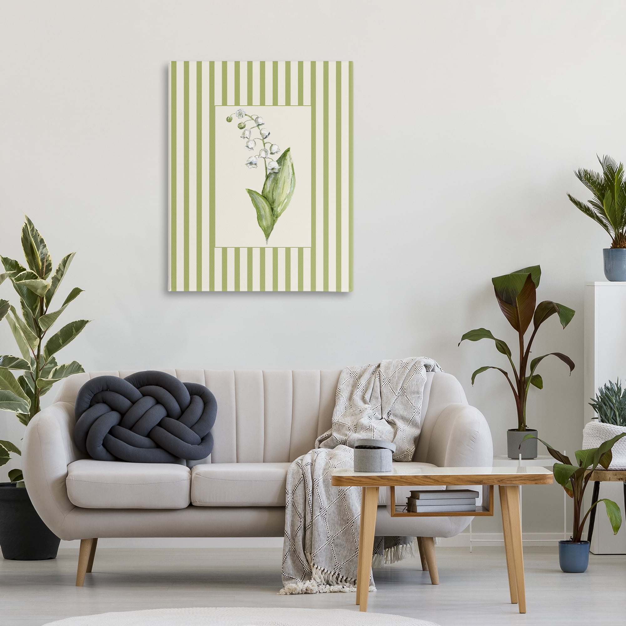 Striped Lily Of The Valley Canvas Wall Art, design by Lisa Wehmeyer