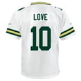 thumbnail image 3 of Youth Nike Jordan Love White Green Bay Packers Game Jersey, 3 of 3