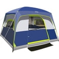 thumbnail image 1 of Tienda de campaña para 6 personas/instantánea para camping, resistente al viento, familia de 60 segundos/fácil instalación, tienda de campaña con mosca superior, doble capa, 4 ventanas de malla grandes, 2 puertas de malla, proporciona 2 alfombrillas de puerta para camping, tienda de campaña de 10 x 9 x 78 pulgadas de alto BWKJ Otros Deportes y Recreación, 1 of 3