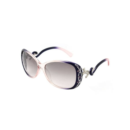 Woman Outdoor Purple Full Frame Single Bridge Gradient Lens Eyeware Sunglasses