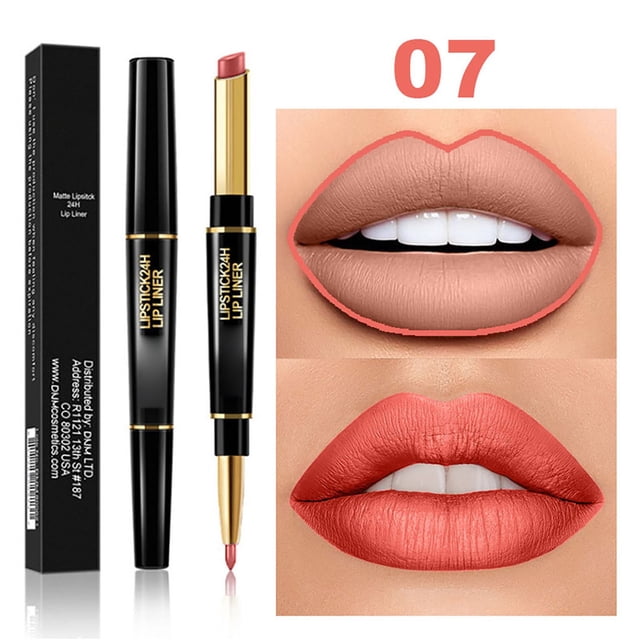 Fiudx Set de Color Labial, Barra de Labios y Delineador de Labios de 24 Horas de Duración, Fórmula Hidratante de Larga Duración, Delineador de Labios de Aplicación Precisa, para Uso Diario o Ocasione