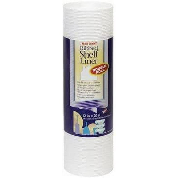 Warp'S Plast O Mat Shelf Liner Ribbed 12" W X 20ft. L Non Adhesive White