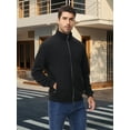 thumbnail image 5 of QPNGRP Men's Lightweight Jacket Casual Jacket Waffle Knitted Black Jacket Coat 3XL, 5 of 8
