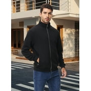 QPNGRP Men's Lightweight Jacket Casual Jacket Waffle Knitted Black Jacket Coat 4XL