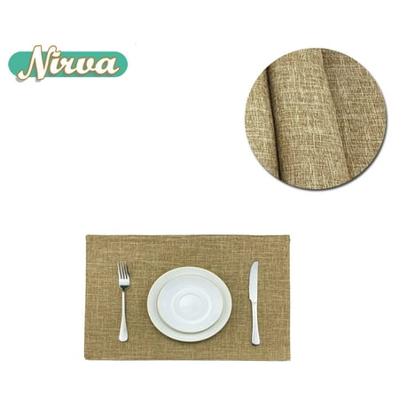

Cloth Placemats Set of 6 Heat Resistant Dining Table Placemmats Cotton Linen