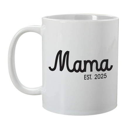 GiftsForYouNow Mama Est. 2025 Mug – New Mom Coffee Cup