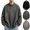Gray, variant on Men's Long Sleeve Pullover Stand Collar Raglan Sweatshirt Loose Casual Tops for Daily Travel Street Weekend Leisure Outfits White XXL