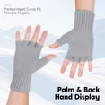 thumbnail image 5 of Cooraby 2 Pairs Thickened Warm Half Finger Gloves Winter Knitted Fingerless Gloves for Men and Women, 5 of 6