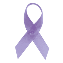 USA Made Lavender Satin Awareness Ribbons - Bag of 125 Lapel Ribbons w/ Safety Pins (Many Colors Available) (Pin Already Attached)
