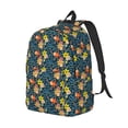 thumbnail image 2 of Balery Blue Floral Vintage Canvas Backpack for Men and Women - Large Capacity, Durable Travel Laptop Bag for School, Work, Hiking, and Outdoor Activities, 2 of 7
