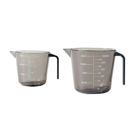 

250/500ML Plastic Transparent Measuring Cup Set with Clear Scale Show & Pour Spout Kitchen Baking Measuring Supplies