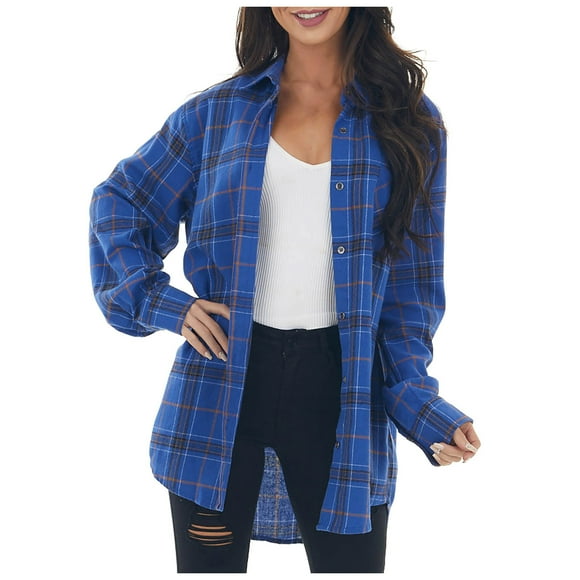 Women's Plaid Button Up Shirts