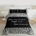 thumbnail image 2 of jejeloiu Inspirational Quote Theme Bedding Comforter Set,Wild Zebra Stripes Twin Comforter Sets,White Black Bedding Set For Girls Boys,Microfiber Bedroom Decor Reversible,2-Piece, 2 of 8