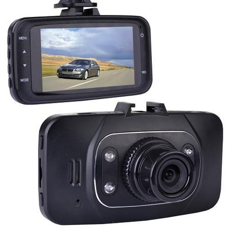 Automotive 1080p HD Dash Cam with Night Vision, 2.7 LCD Screen & Windshield Mounting (Records to microSD (Best Way To Record Screen)