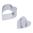 thumbnail image 3 of Stainless Steel Cake Mousse Ring Mold - Heart Shape (4x8x7.5cm), 3 of 26