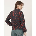 thumbnail image 2 of Moomaya Printed Full Sleeve Knot Cropped Shirt, Cotton Summer Top For Women, 2 of 8