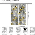 thumbnail image 2 of Bee Curtains Cute Bees White Flowers Grey Blackground Blackout Print Rod Pocket Window Drapes for Bedroom Living Room 42x63in, 2 of 6