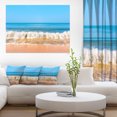 thumbnail image 1 of Beautiful Blue Sea and Roaring Waves - Beach Photo Canvas Print, 1 of 3
