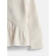 thumbnail image 2 of Wonder Nation Toddler Girls' Ribbed Top and Wide Leg Pants Set, 2-Piece, Sizes 12M-5T, 2 of 3