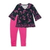 p.s. 09 from aeropostale Girls 3/4 Bell Sleeve Top and Legging, 2-Piece Outfit Set, Sizes 4-16