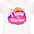 thumbnail image 4 of Inktastic I Love My Mamaw grandchild gift Girls Long Sleeve Baby Bodysuit, 4 of 5