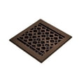 thumbnail image 2 of Cast Iron Floor Vent Cover 8″ x 8″ with Damper | Heavy-Duty Decorative HVAC Floor Register | Tudor Mushroom Design Air Vent Grille | Powder Coated, Repaintable, Walkable Drop-In Duct Cover (VR-100), 2 of 9