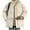 Beige, variant on Ahdbta Men's Puffy Jackets Plus Size Winter Warm Padded Quilted Coats Zip Up Stand Collar Windproof Ouerwears with Pockets