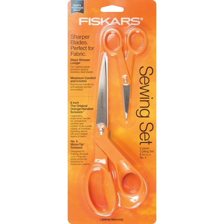 Fiskars 8 Orange-Handled Scissors & 5 Micro Tip Scissors Set, 2 Count 