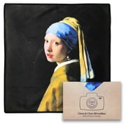 EXTRA LARGE [2 Pack] Classic Art (Johannes Vermeer "Girl with a Pearl Earring") - Microfiber Cleaning Cloths (Best for Camera Lens, Glasses, Screens, and all Lens.)