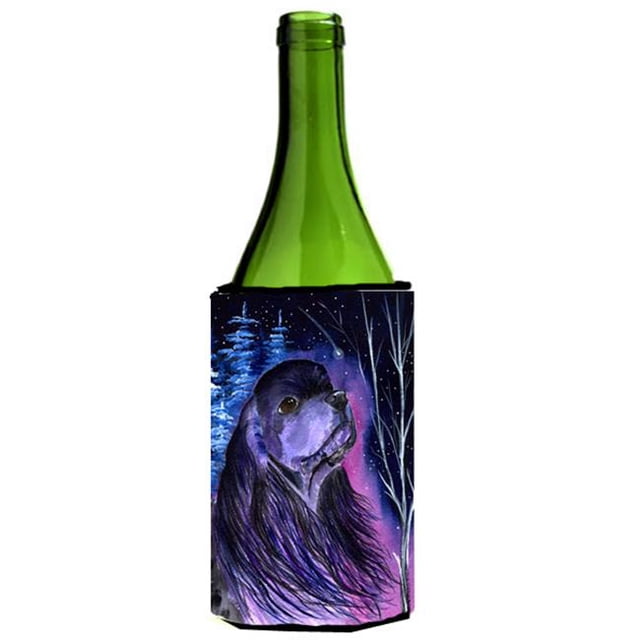 Carolines Treasures SS8385LITERK Starry Night Cocker Spaniel Wine bottle sleeve Hugger
